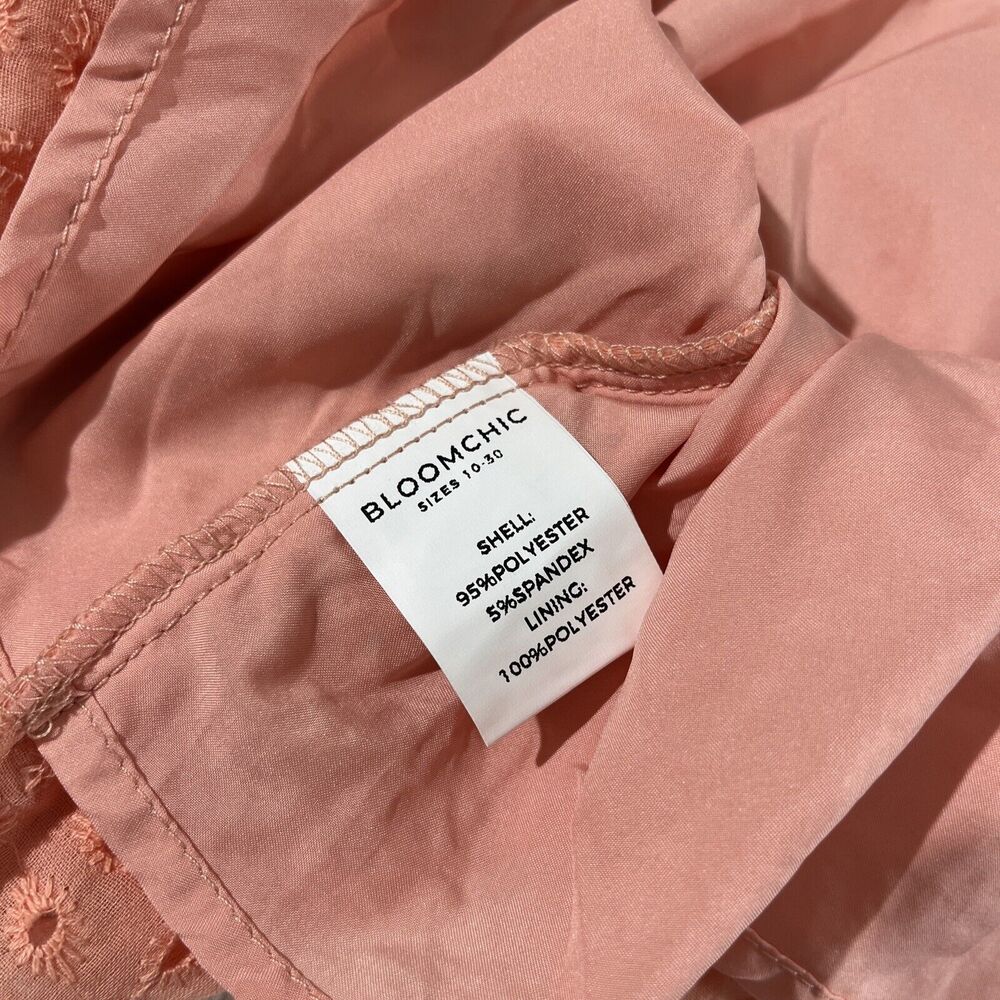 Bloomchic Ruffle Trim Sleeveless Vneck Coral Dress Size 12 - Picture 9 of 9